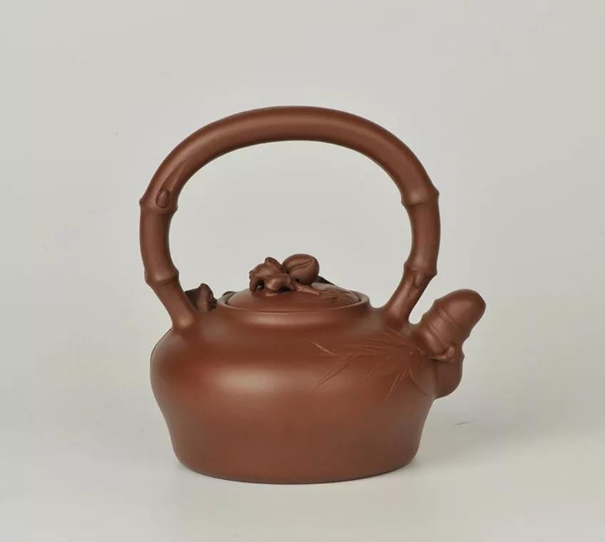 10種最美花器提梁壺，精美別致雕花紫砂壺!